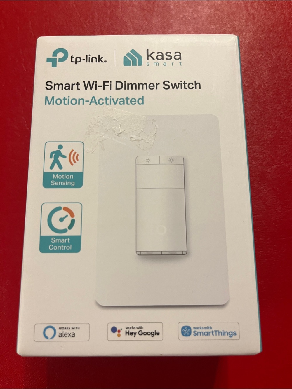 Kasa Smart Motion Sensor Switch and Dimmer Light Switch White ES20M